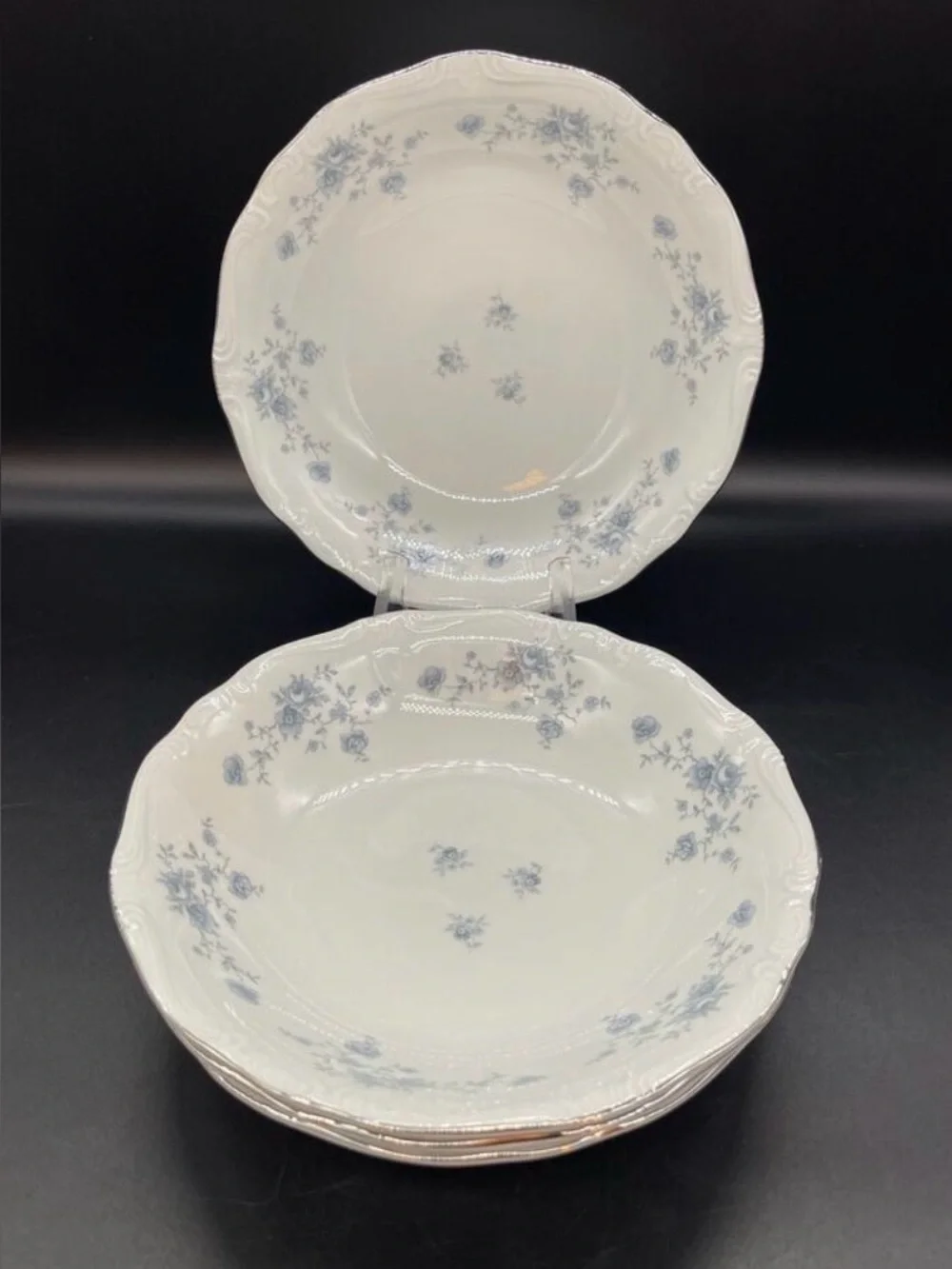 Johann Haviland Blue Garland Set of 4 Soup Bowls 7.5